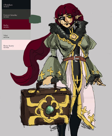 Sketch + Rough Flat, Bust Character Design || $60+